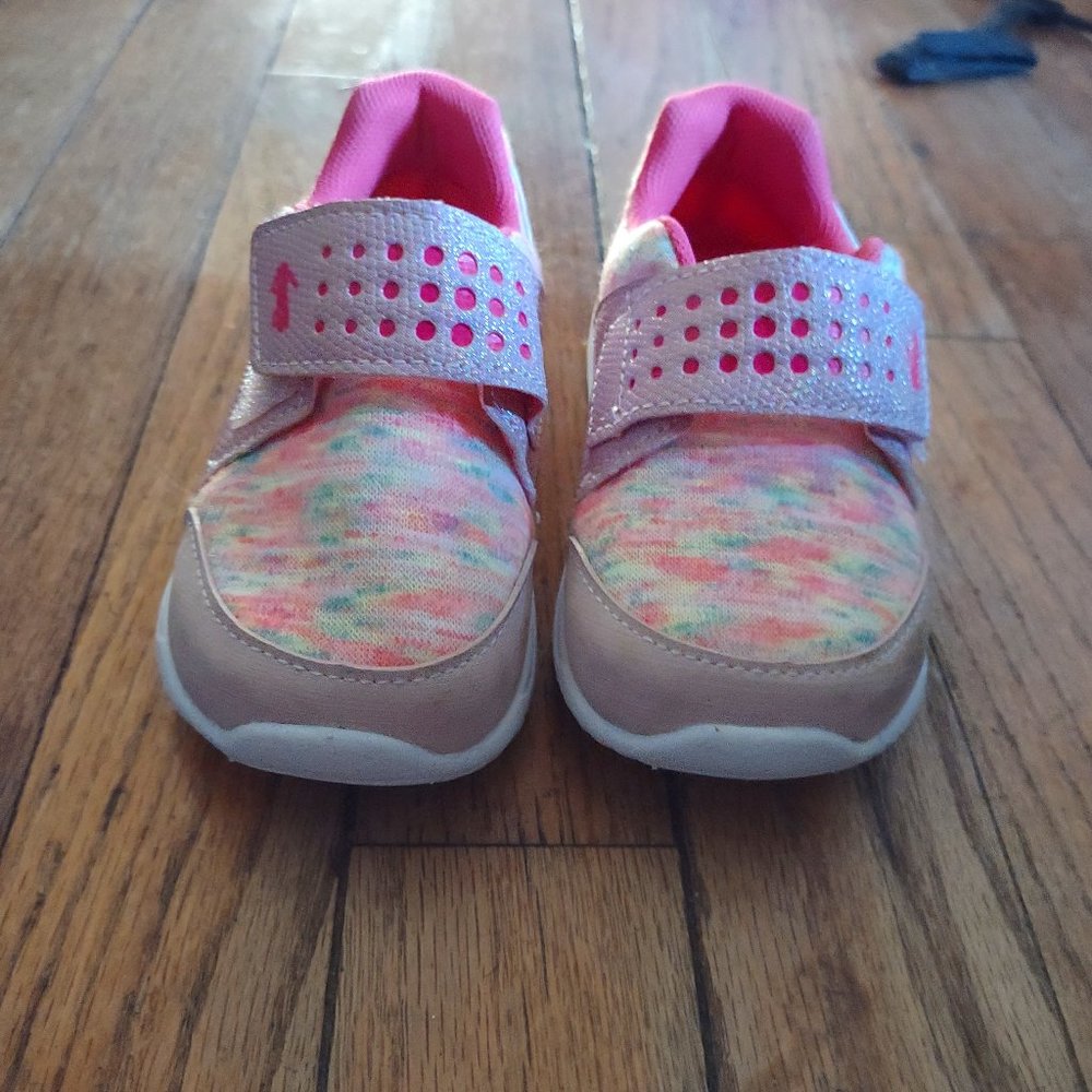See Kai Run Ryder II FlexiRun Pink Multi Glitter Sneaker Shoes Toddler kids sz 8